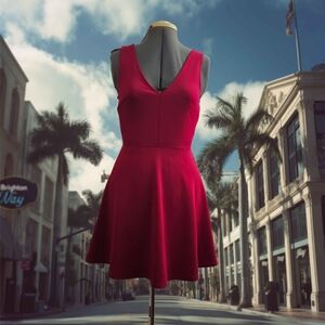 4/$20 Red Sleeveless Fit and Flare Dress